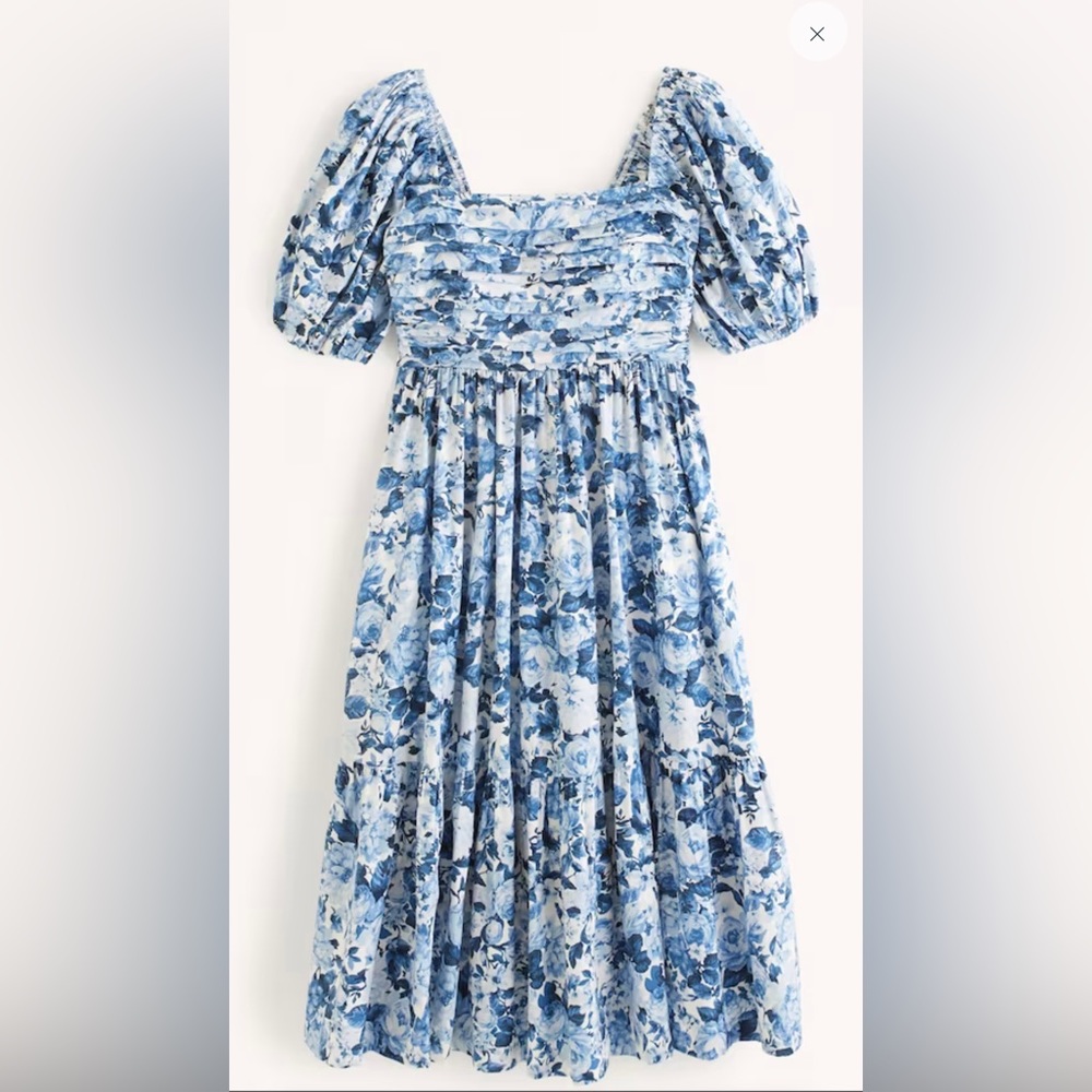 Emerson Poplin Puff Sleeve Midi Dress